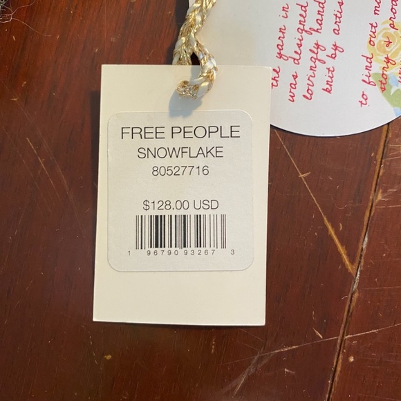 NWT Free People "Snowflake" Holiday Stocking - Knit - Picture 9 of 10